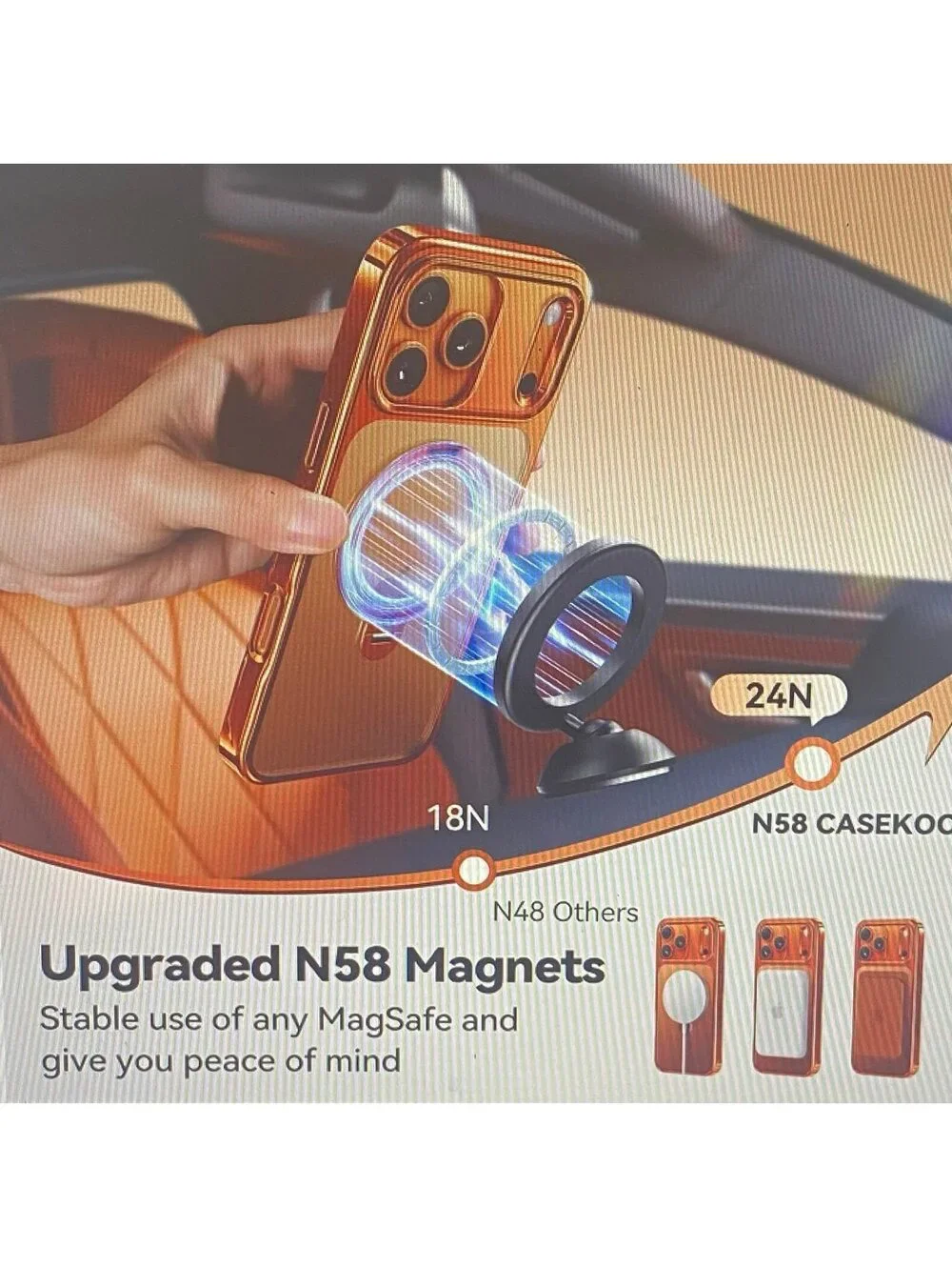 Casekoo Case for iPhone 17 Pro Max Orange